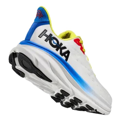 Hoka Men's Clifton 9 Shoes White/Virtual Blue Size 12 D - Picture 4 of 5