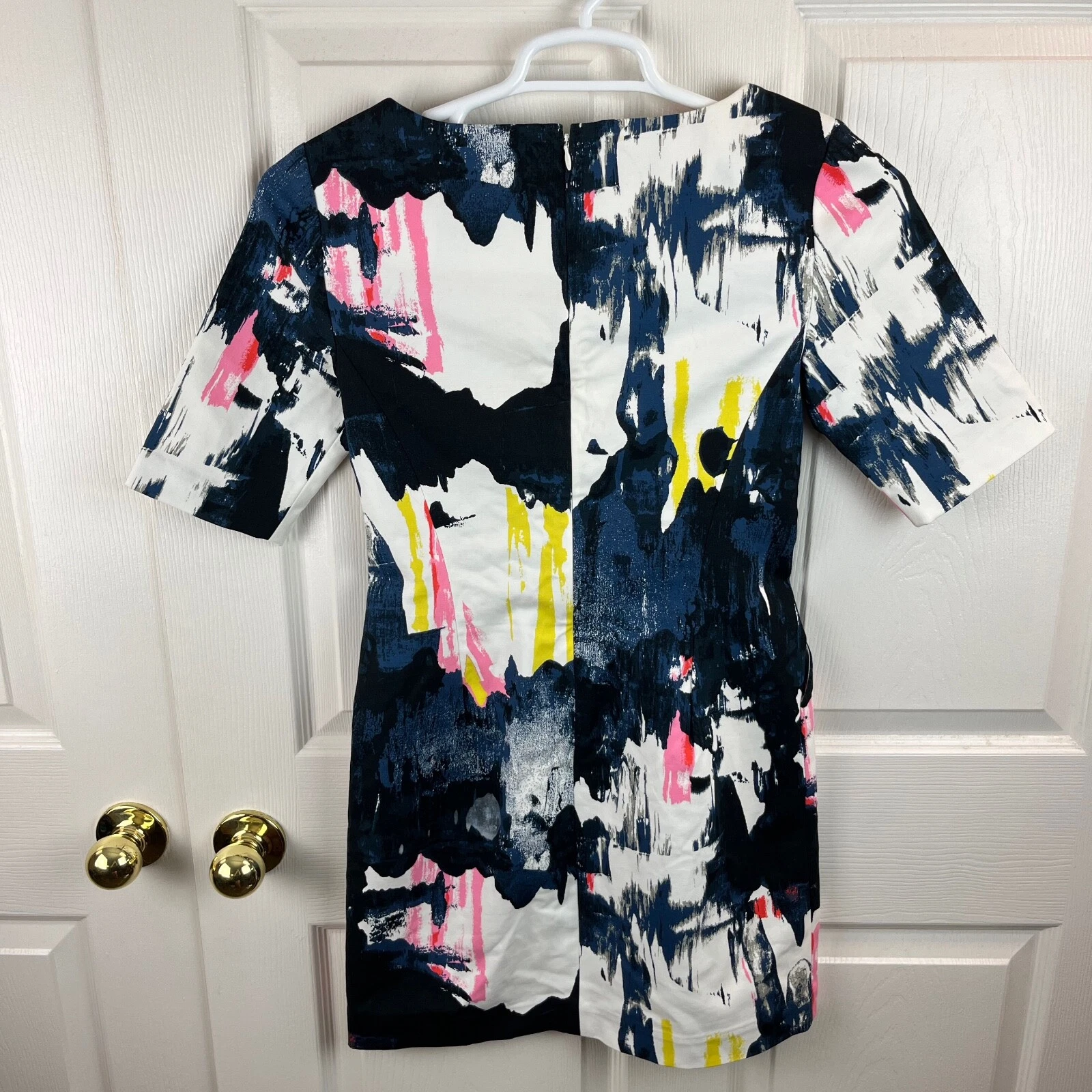 Abito da donna Kate Spade sabato maniche corte acquerello colorato taglia 2