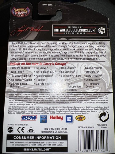 Hot Wheels Larry's Garage - Shift Kicker w/Real Riders -1:64 Diecast Car SEALED - Picture 3 of 3
