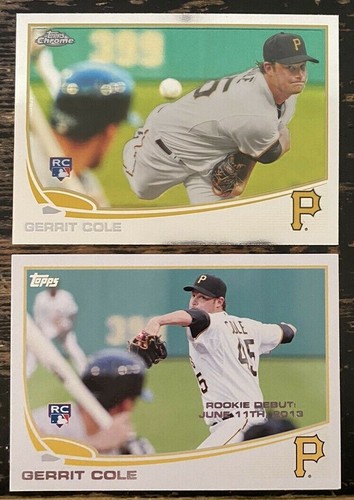 GERRIT COLE 2013 Topps RC LOT! Chrome #210 Update US265 ROOKIE! Yankees MINT - Picture 1 of 2