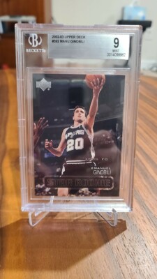 BGS 9 Mint! 02-03 UD #392 Manu Ginobili RC! Star Rookie! RARE 