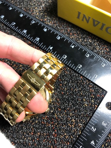 INVICTA Mens Swiss mod 4823 MOP Moon phase Gold Chronograph Box Pristine Watch - Picture 9 of 14