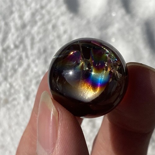 10 PIEZASNatural Bola de Humo Arco Iris Cristal Esfera Reiki Talla 2 mm + Caja de Regalo Gratis - Imagen 9 de 10