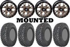 Kit 4 GBC Parallax Tires 35x10-15 on Moose 545X Bronze Wheels VIK
