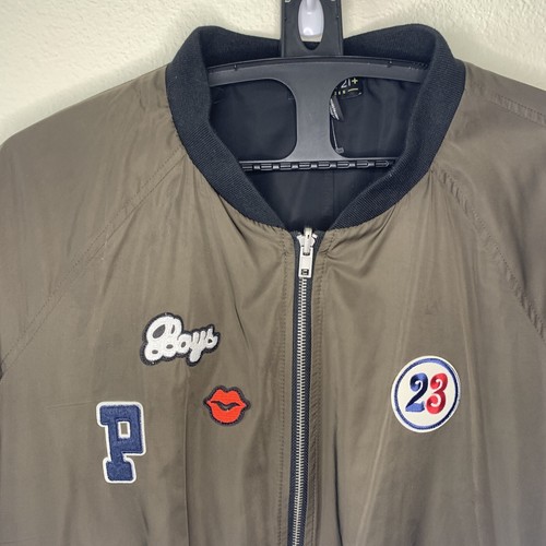 Forever 21+ Women's Baseball Jacket Size 2X Satin Full Zip Reversible Plus Size - Picture 2 of 9