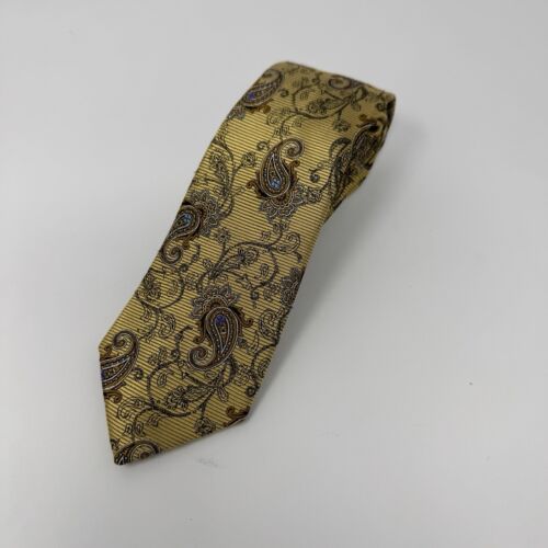 JOS. A. BANK Heritage Collection Men's Silk Classic Necktie Paisley Yellow