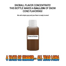 PEANUT BUTTER SYRUP MIX SNOW CONE/ SHAVED ICE Flavor GALLON CONCENTRATE #1