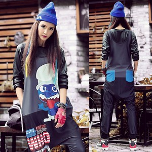 Details about 2019 Womens Hiphop Street Style Punk Jumpsuits Scrawl Print Rompers Fashion Chic