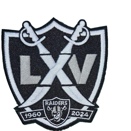 Las Vegas/Oakland Raiders 65a stagione 4" scudo ferro su toppa ricamata - Foto 2 di 4