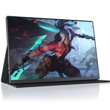UPERFECT 18.5" 100Hz Portable Monitor 1920*1080 Monitor Display w/Leather Case