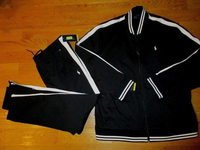 mens black ralph lauren tracksuit