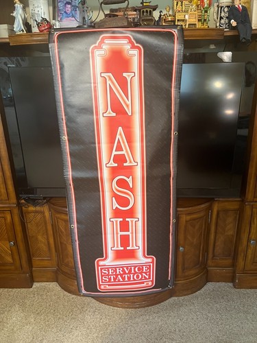 Vintage Nash Service Station Vinyl Banner sign 23.5 x 59.5 - Picture 7 of 10