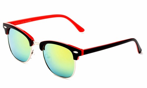 Half Frame Style Round Lens Circular Sunglasses Vintage Retro Sunglasses for Men - Picture 12 of 23