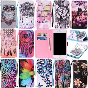 Stylish-Pattern-Card-Slot-Wallet-Flip-Leather-Case-Cover-For-iPhone-X-8-7-6-Plus