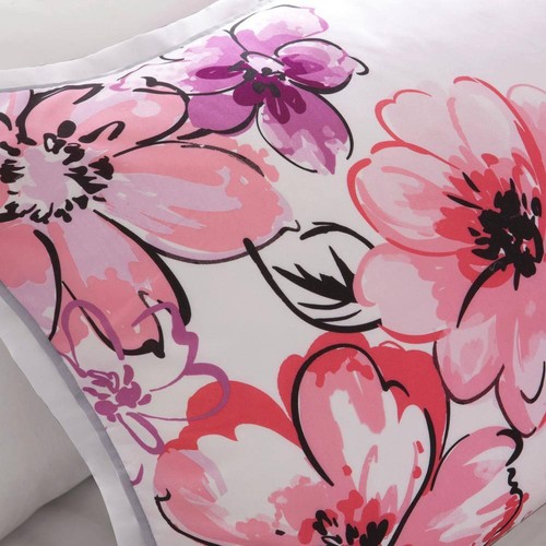 Intelligent Design Comforters 5-Pcs Pink Microfiber King/Cal King Floral Cottage - Picture 8 of 12