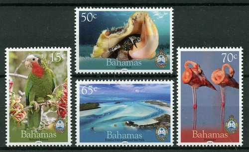 Bahamas 2019 National Trust Birds Parrots Flamingos Fauna Sea Shells 4v Stamps - 第 1/2 張圖片