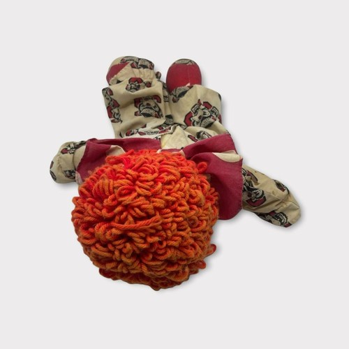 NCSU Universidad Estatal de Carolina del Norte Manada de Lobos de Peluche Payaso Juguete Rojo Beige - Imagen 11 de 12