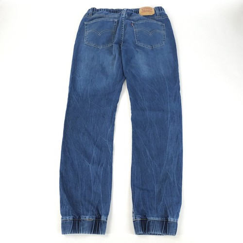 Levi Jogger Pants Youth XL Extra Large Blue 28 x 28 Stretch Waist Stone Wash Y2K - Picture 14 of 17
