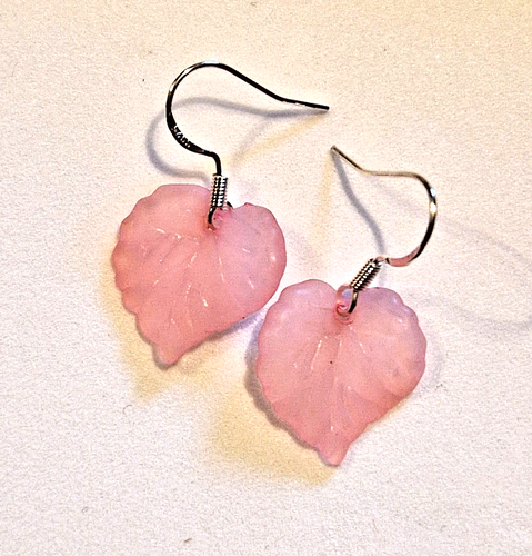 Acrylic leaf earrings in various pastel shades, choose colour, summer gift, fun - Picture 2 of 29