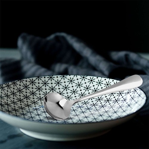 6Pack/Set Soup Spoons Round Stainless Steel Bouillon Rice Flatware Table Dinner - Picture 10 of 10