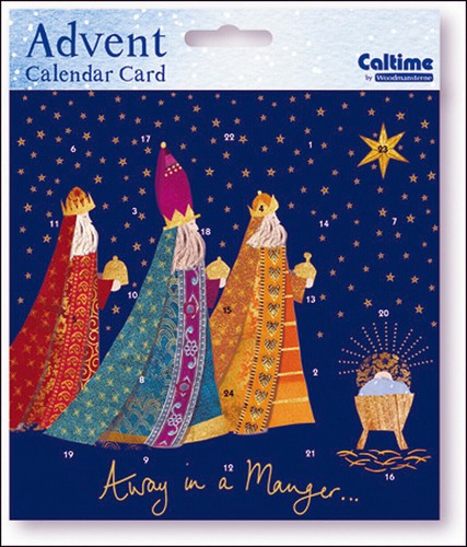 Caltime Square Advent Calendar Cards with envelope 24 doors 186 x 200 mm - Picture 5 of 6