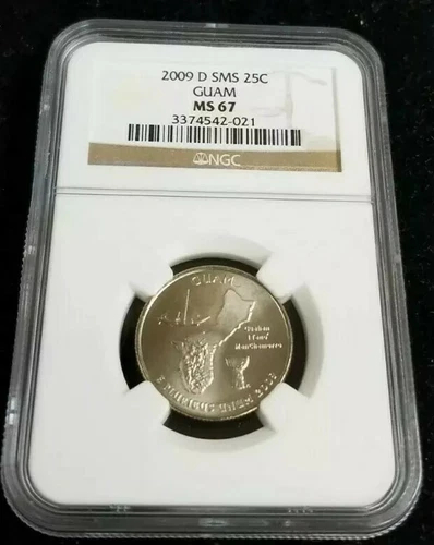 2009-D SMS 25c Guam Quarter-NGC MS67
