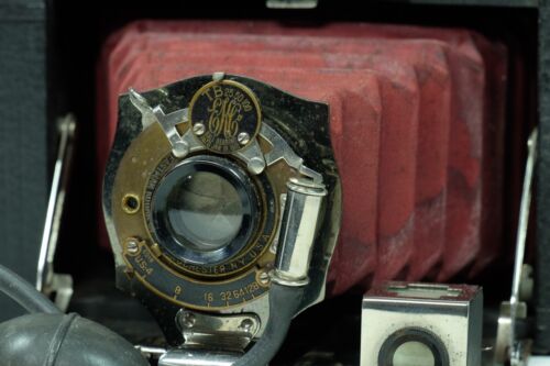 Vintage Kodak No 2 A Folding Pocket Brownie Kamera mit rotem Balgen - Bild 2 von 6