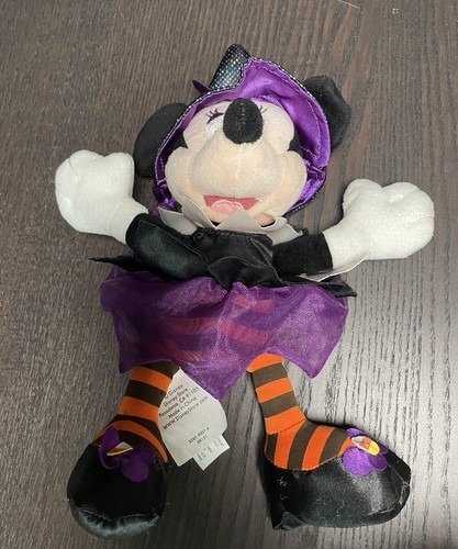 Disney Store Halloween Minnie Mouse Plush Candy Corn Witch 10” - Picture 2 of 9