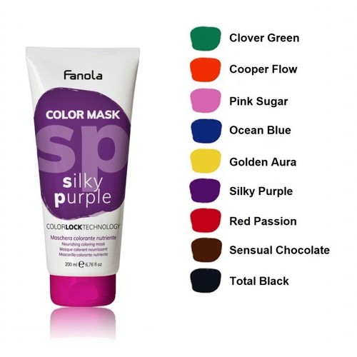 2 x Fanola Color Mask/Colouring Mask - PINK, PURPLE, GREEN, BLUE, BROWN & MORE - Picture 11 of 20