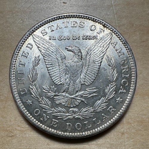 1890 Morgan $1 Dollar Raw BU - Gorgeous Green, Blue & Orange Toning on Obverse - Picture 2 of 4