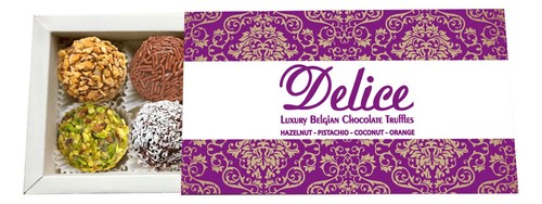 Handmade Belgian Chocolate Truffles. Pistachio, Coconut, Orange, Hazelnut, White - Picture 9 of 16