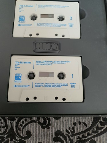 MOZART Don Giovanni 2 Cassette Box Set CARLO MARIA GIULINI - Picture 3 of 6