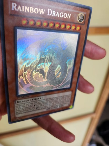Yugioh Rainbow Dragon TAEV-EN006 Ghost Rare 1st Edition NM Good PSA Canidate - Picture 3 of 24