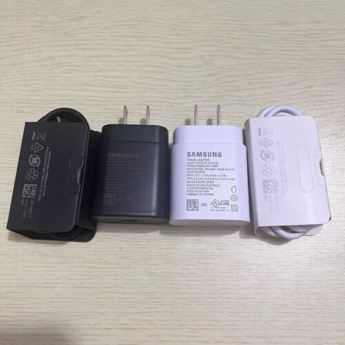 Original Samsung Galaxy S22 S23 25W Super Fast Wall Charger & USB-C Data Cable - Picture 20 of 21