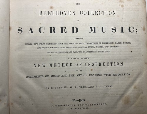 1844 Beethoven Libro Musica Sacra Pianoforte Mozart Haydn Compositori Istruzioni Organo - Foto 3 di 12