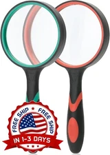 Lupa Paquete De 2 Lupa 10X Lente De Vidrio 75 MM Lupa Para Niños Ninos Y Adultos