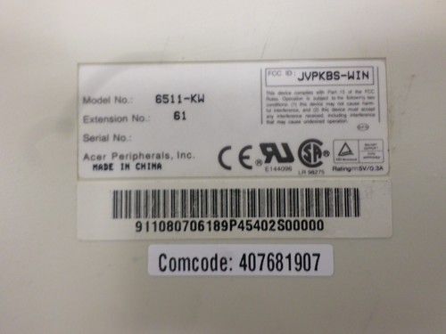 VINTAGE ACER 6511-KW PS2 WINDOWS KEYBOARD - Picture 4 of 4