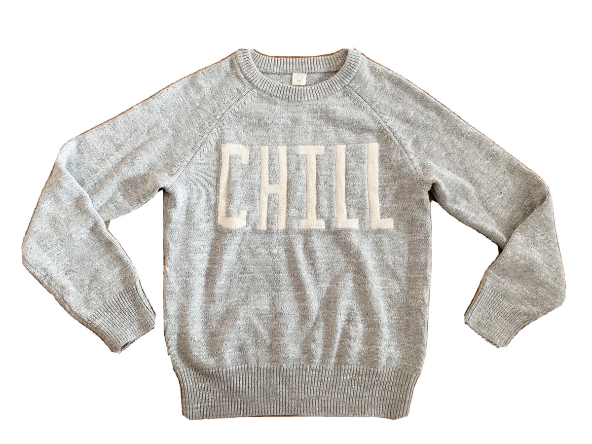 CREWCUTS Unisex Girl Boy CHILL Sweater Size 12 Excellent Condition