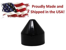 Black Plastic PVC Pipe 4 Cone Style Cap for 4...