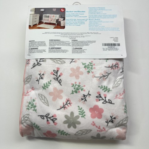 Fisher Price Baby Blanket Baby Booties Set Woodland Wonders Floral Flee - Picture 4 of 9