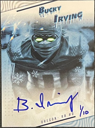 Bucky Irving Signed Custom Trading Card - Oregon Ducks - On Card Auto - ICEY