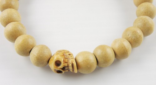 Handmade Stretch Beaded Bracelet Beads Wrist Khaki Brown Color 7" - 8" Unisex - Picture 4 of 8