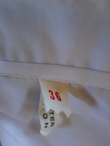 Vintage retro true 60s XS unused white lacey blouse top long sleeves NOS - Picture 6 of 7