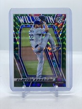 2021 Panini Mosaic Baseball Will To Win Insert Clayton Kershaw Green Mosaic 