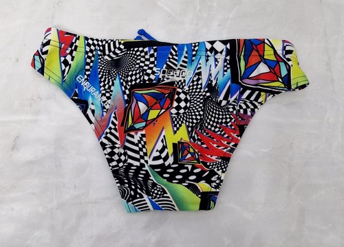 SPEEDO Womens Swimming Bikini Bottoms Multi-Coloured Abstract Logo Size 4 A - Picture 2 of 2