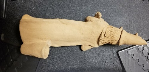 Rare Clay WIZARD holding moon and dove Figurines about 8 inch tall - Picture 6 of 9