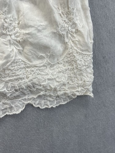 Coldwater Creek Silk Embroidered Shirt Button Up Size S Ivory - Picture 12 of 20