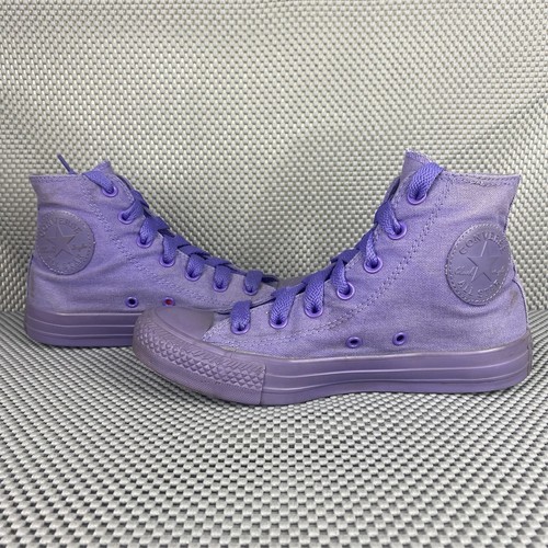 Converse Chuck Taylor Hi Top Shoes Womens M 4.5 W 6.5 Triple Purple Lace Up - Picture 4 of 15