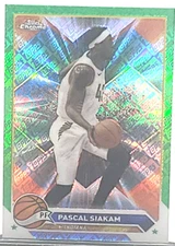 2024 Topps Chrome Green Topps Logo Refractor Pascal Siakam #29 Indiana Pacers