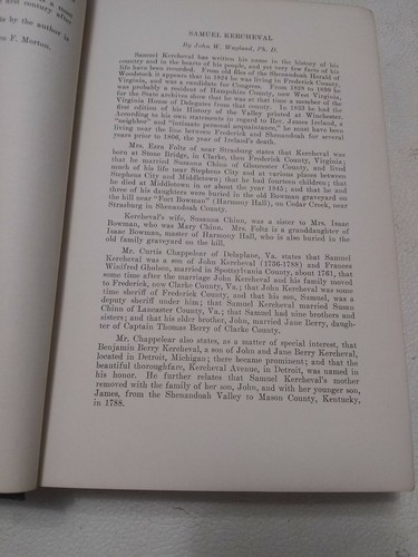 A History of the Valley of Virginia by Samuel Kercheval, 1925 - Picture 8 of 12